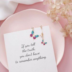✨New!✨ Asymmetrical Butterfly 🦋 Dangle Earrings!
